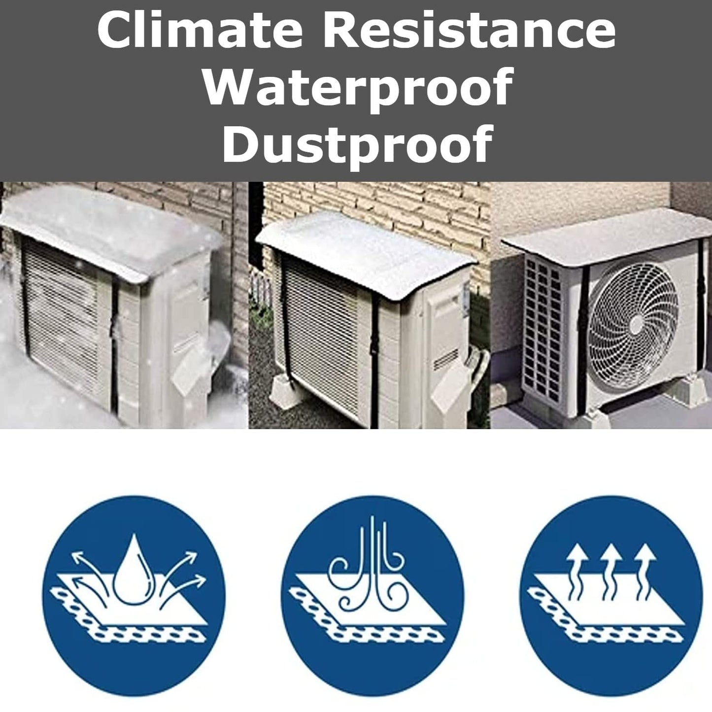 Ac Outdoor Unit Protector Heat Insulation Sunlight Shade Protector - Without Clip