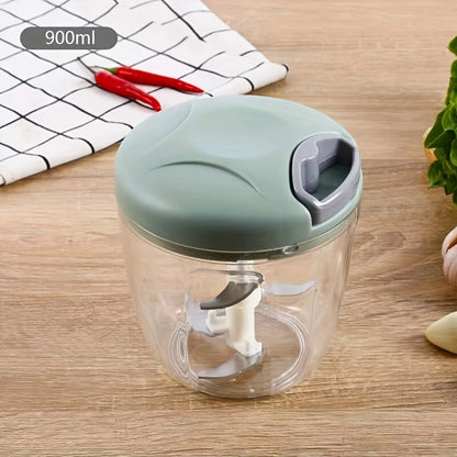 Hand Pulled Multipurpose Chopper & Cutter | Rope Pulled Chopper Multifunctional Meat Grinder, Vegetable Cutter (Random Color)
