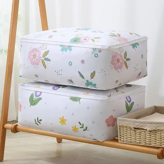 Quilt Storage Bag Waterproof Closet Organizers Zipper Folding Organizer Durable Clothing Packaging Plastic Bags for Storing Coats, Jackets Home Use Pillows, Blankets