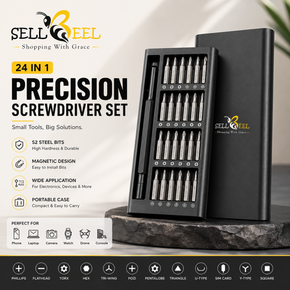 24 In 1 Screwdriver Bit Set Magnetic Disassembly Tool Durable Compact And Versatile Repair Kit For Daily Use  || Plastic Handle
