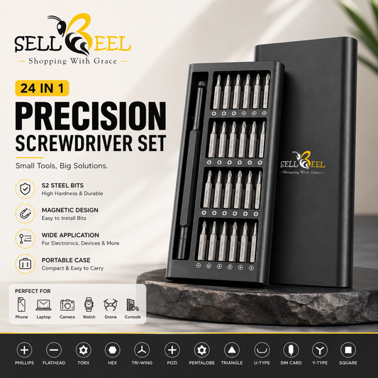 24 In 1 Screwdriver Bit Set Magnetic Disassembly Tool Durable Compact And Versatile Repair Kit For Daily Use  || Plastic Handle